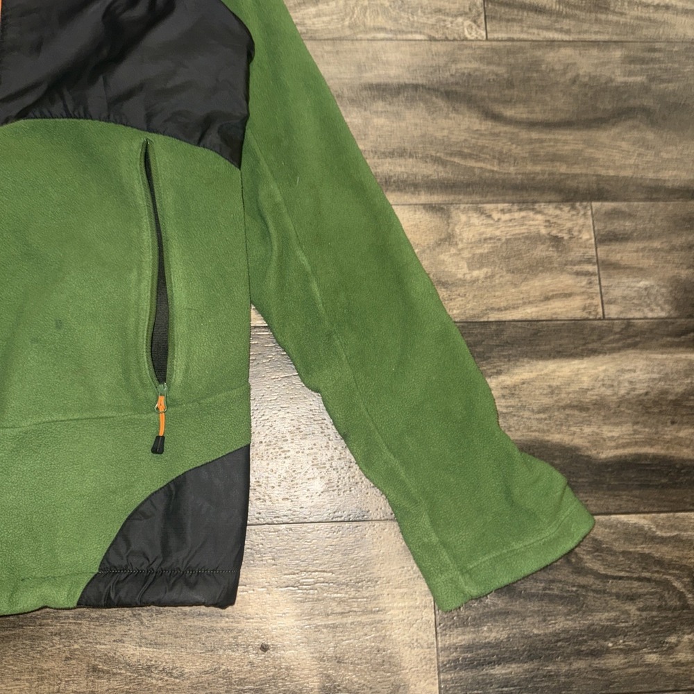 The North Face Fleece Full-Zip Jacket Outdoor Hiking Men's Size L Green Grey - Picture 5 of 8